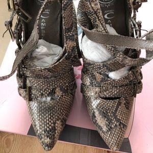 Jeffrey Campbell wedge snakeskin shoes